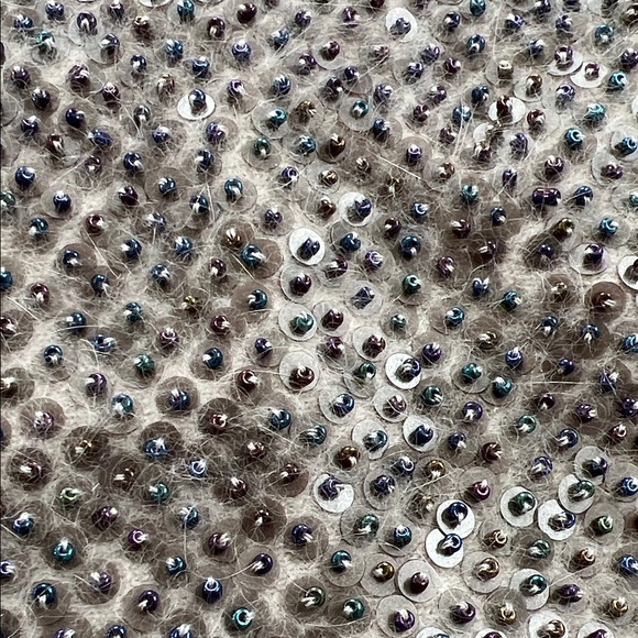 French Connection Light Gray Sequin and Beaded Angora sleeveless sweater - Picture 8 of 8